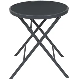 Table de jardin pliable en métal Elba