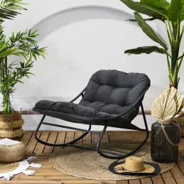 Fauteuil à bascule en métal Tenerife