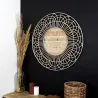 Horloge ronde en rotin 70 cm