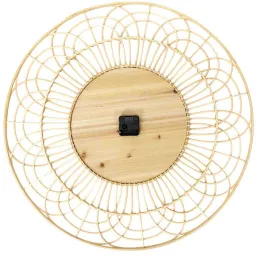 Horloge ronde en rotin 70 cm