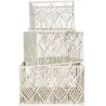 Panier rectangulaire gigogne Boho (Lot de 3)