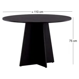 Table de repas ronde ⌀110 cm Bootcut