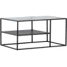 Table basse en acier et verre Campinas