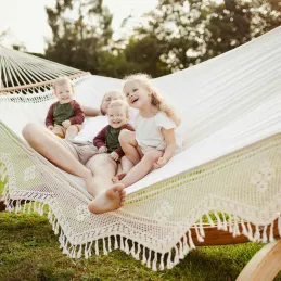 Hamac artisanal XXL en coton jacquard Palacio