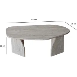 Table basse en aggloméré Rock