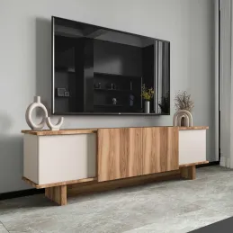 Meuble TV 4 portes en aggloméré Diana