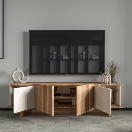 Meuble TV 4 portes en aggloméré Diana