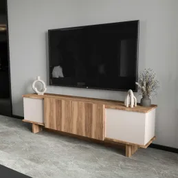Meuble TV 4 portes en aggloméré Diana