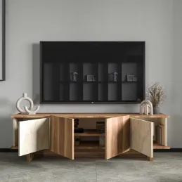Meuble TV 4 portes en aggloméré Diana