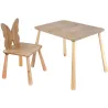 Ensemble table et chaise enfant en aggloméré Bizzy