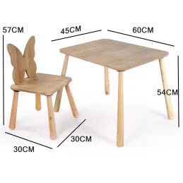 Ensemble table et chaise enfant en aggloméré Bizzy