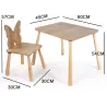 Ensemble table et chaise enfant en aggloméré Bizzy