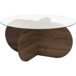 Table basse ronde en verre Aeris