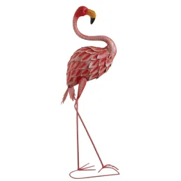 Flamant rose en métal laqué