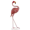 Flamant rose en métal laqué