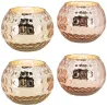 Photophore boule en verre antique