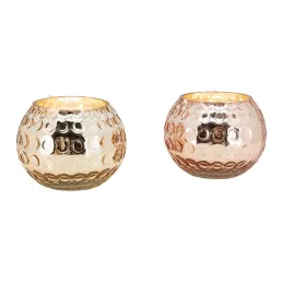 Photophore boule en verre antique