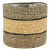Cache-pots en jonc naturel et brun