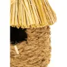 Nichoir en paille et bambou.