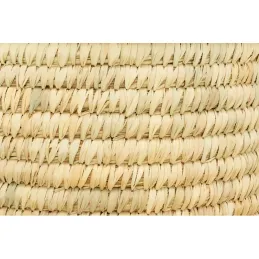 Ensemble panier à linge en jonc naturel avec couvercle et corbeilles assorties