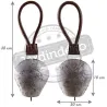Cloche en métal vieilli et cuir