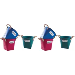 Cache pot en métal coloré 19 cm Jardin
