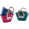 Panier en métal coloré 21 cm Jardin