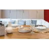 Coussin bleu et blanc en coton (Lot de 2)