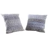 Coussin bleu et blanc en coton (Lot de 2)