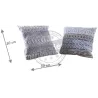 Coussin bleu et blanc en coton (Lot de 2)