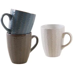 Mug classique en grès Chevrons