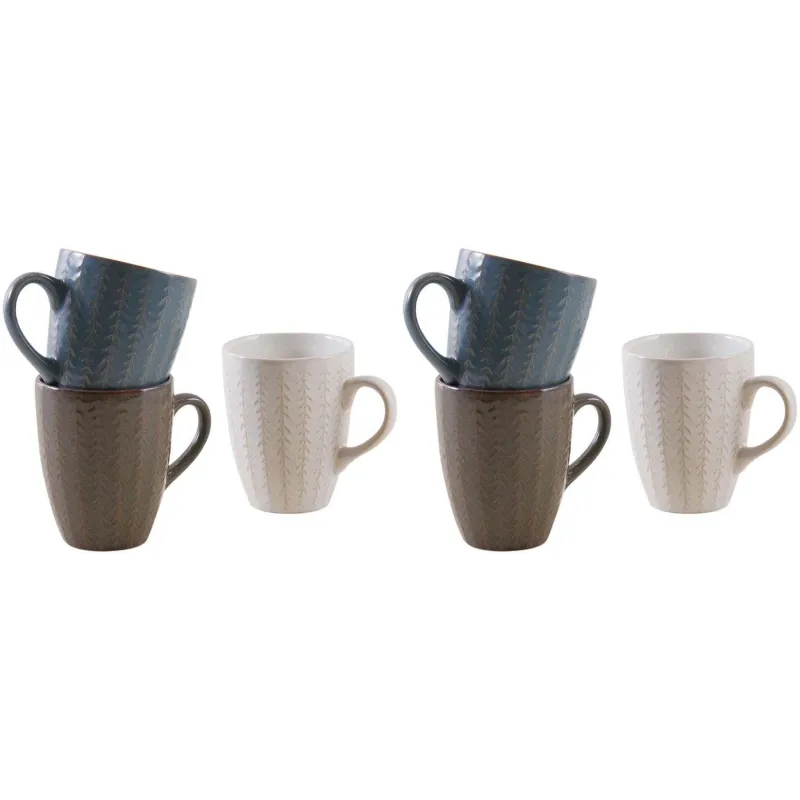 Mug classique en grès Chevrons