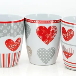 Mug en grès coeur rouge