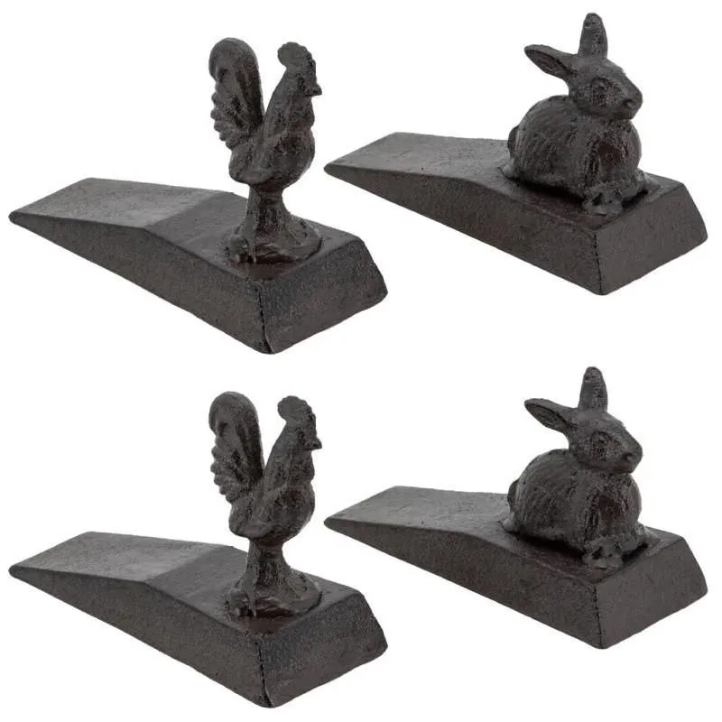Cale-portes en fonte coq et lapin