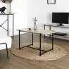 Table basse en mdf et métal Loka