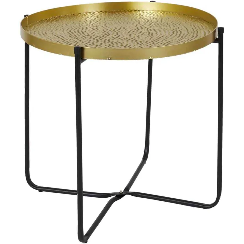 Table d'appoint en métal martelé Alia 50 cm