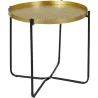 Table d'appoint en métal martelé Alia 50 cm
