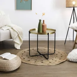 Table d'appoint en métal martelé Alia 50 cm