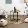 Table d'appoint en métal martelé Alia 50 cm