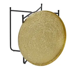 Table d'appoint en métal martelé Alia 50 cm