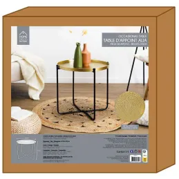 Table d'appoint en métal martelé Alia 50 cm
