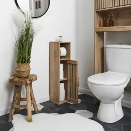 Meuble dérouleur papier WC en bois Klaus