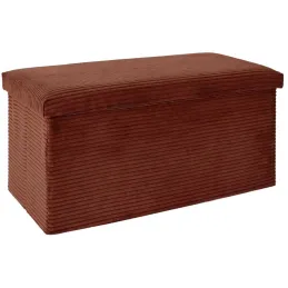 Coffre banc pliable en velours côtelé Scott