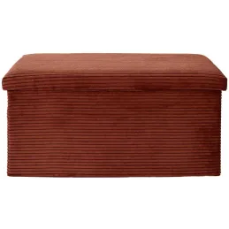 Coffre banc pliable en velours côtelé Scott
