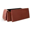 Coffre banc pliable en velours côtelé Scott