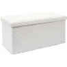 Coffre banc pliable en velours côtelé Scott