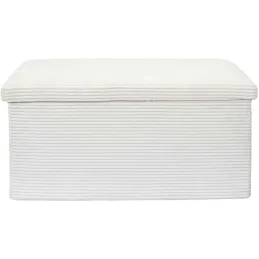 Coffre banc pliable en velours côtelé Scott