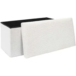 Coffre banc pliable en velours côtelé Scott