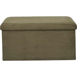 Coffre banc pliable en velours côtelé Scott