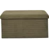 Coffre banc pliable en velours côtelé Scott